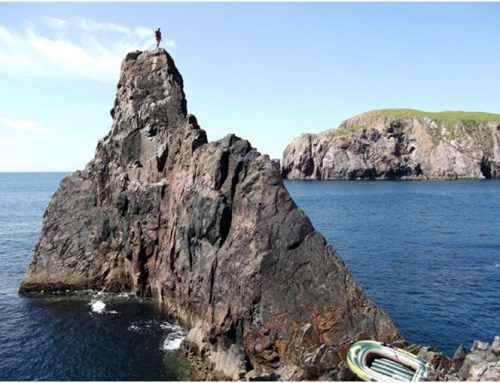 Rock climbing on Arranmore Island